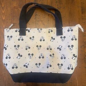 DISNEY Mickey Mouse  Canvas Tote Bag.  Approximately 9 by 13 inches